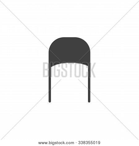 Electronic Varistor Vector Icon. Filled Flat Sign For Mobile Concept And Web Design. Capacitor, Resi