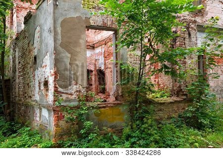 The Destroyed Building Of The Estate Of Prince Putyatin