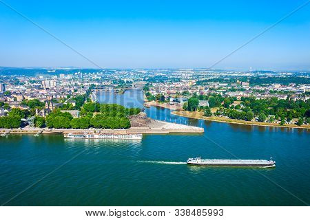 Deutsches Eck Or German Corner Is The Name Of A Headland In Koblenz, Where Mosel River Joins Rhine I
