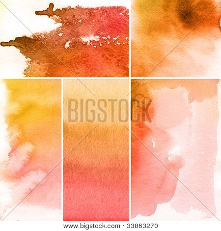 水彩画の抽象的な手描きの背景を設定します。