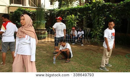A Group Of People Are Doing Game Activities To Support Team Cohesiveness, Magelang Indonesia, 30 Nov
