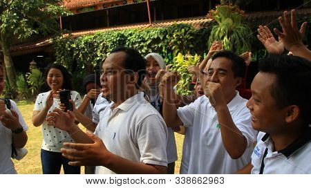 A Group Of People Are Doing Game Activities To Support Team Cohesiveness, Magelang Indonesia, 30 Nov