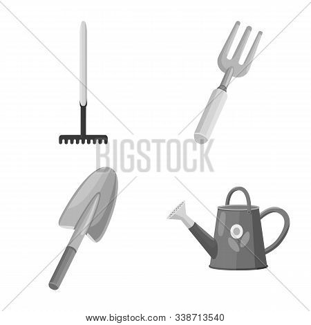 Vector Design Of Garden And Horticulture Symbol. Set Of Garden And Farm Stock Vector Illustration.