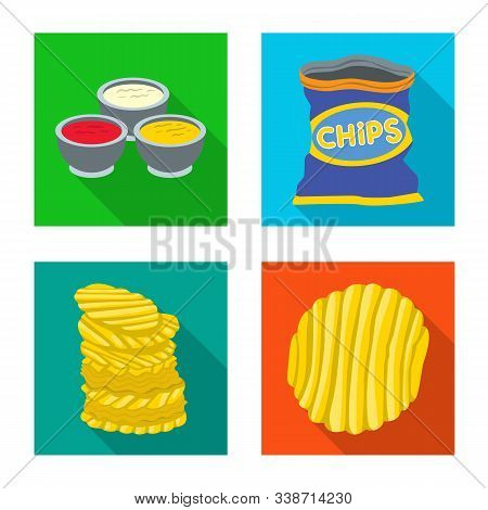 Isolated Object Of Popcorn And Roast Logo. Set Of Popcorn And Farm Stock Vector Illustration.