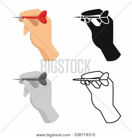 Isolated Object Of Hand And Dart Logo. Web Element Of Hand And Arm Vector Icon For Stock.