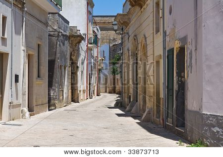 Aleja. Soleto. Puglia. Włochy.