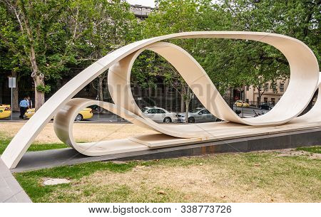 Melbourne, Australia - November 16, 2009: Detail Of The Great Petition Statue Of Yellow Stone Looks 