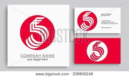 Letter 5, 555 Logo Icon Design Template Elements. Elegant Rich Logo. Letter Logo