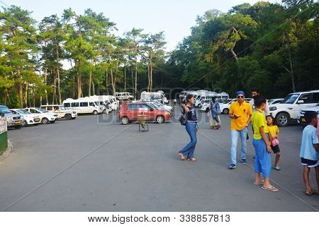 Elephant Falls, Shillong, Meghalaya, India, 17th June,2019: The Parking Area Of Elephant Falls, Uppe