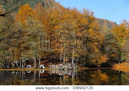 Derin Lake In Yedigoller National Park, Bolu, Turkey