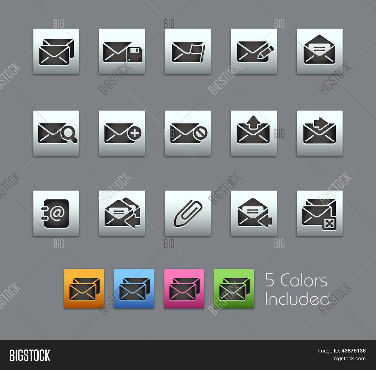 E-mail Icons // Vector & Photo (Free Trial) | Bigstock