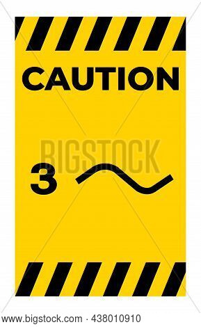 Three Phase Power Symbol Sign Isolate On White Background,vector Illustration Eps.10