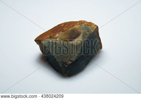 Natural Jasper Mukaite Ore On The Background