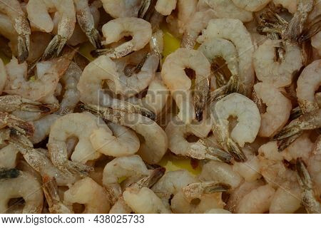 Fresh Shrimps On Akko Market. Akko(acre), Israel.