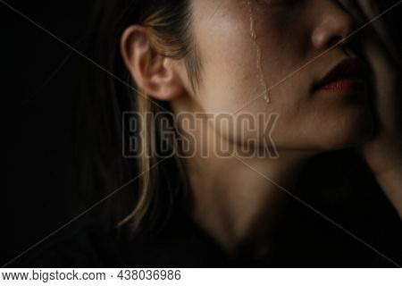 Image Of A Woman Who Sheds Tears