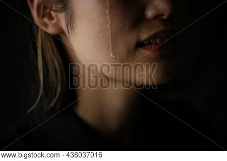 Image Of A Woman Who Sheds Tears
