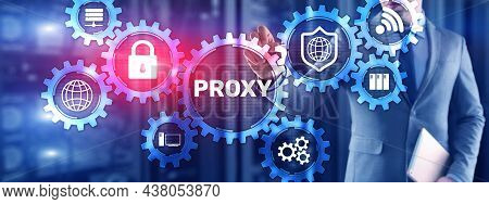 Proxy. Network Administrator Access The Proxy Server. Technology Concept