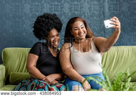 Friends taking a selfie together