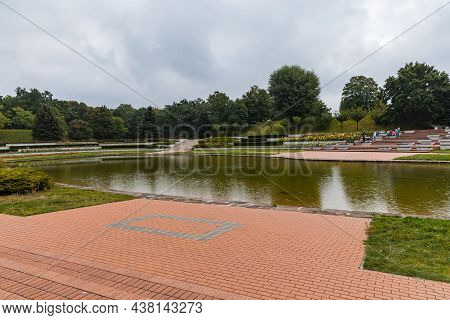 Small Lake And Rosarium In Cytadela Park At Autumn