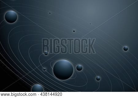 Solar system galaxy background with planets in aesthetic style