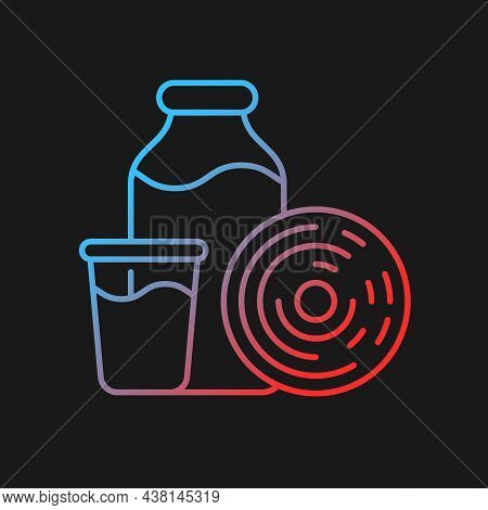 Spiral Plating For Bacterial Count Gradient Vector Icon For Dark Theme. Direct Counting. Spiral Plat