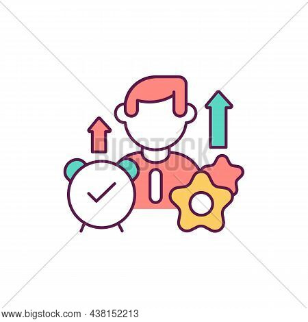 Improve Time Management Rgb Color Icon. Professional Skills For Employee To Increase Productivity. S