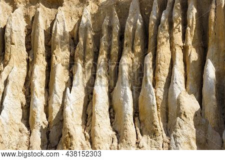 Details of a Geologic organ shape formation of Ille sur Tet in south of France