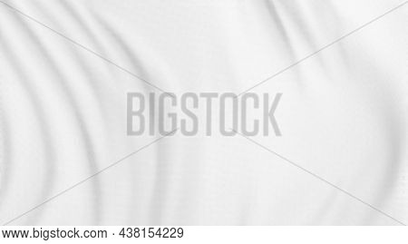 Blank White Smooth Fabric Material Mockup, Top View, 3d Rendering. Empty Smoothed Abstract Sheet For