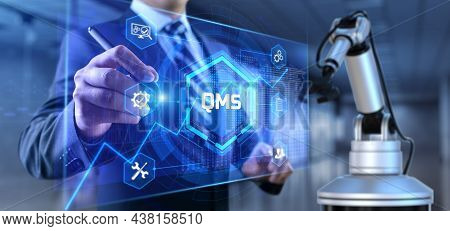 Qms Quality Management System. Business Industrial Technology Concept. Cobot 3d Render