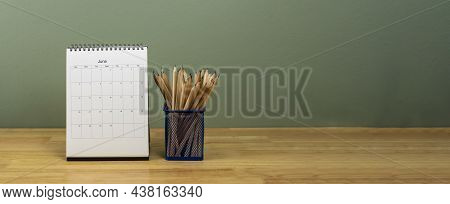 2022 Calendar Desk Place On Table. Desktop Calender For Planner To Plan Agenda, Timetable, Appointme