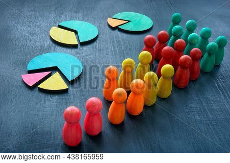 Rfm Recency, Frequency Monetary Segmentation Concept. Charts And Small Figures.