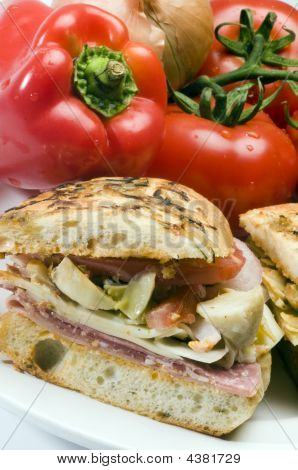 Gourmet skinke italiensk Sandwich