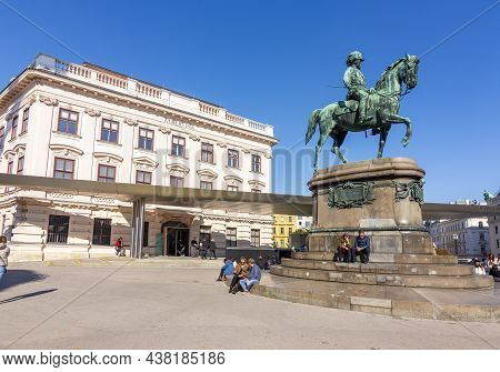Vienna, Austria - October 2021: Famous Albertina Museum In Vienna