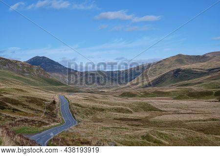 The Old Military Road That Goes Glenshee In The Cairngorm  Mountains In Scotland