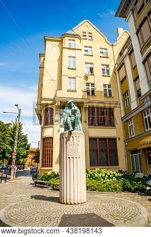 Poznan, Poland - August 09, 2021. Statue Of Klemens Janicki - Pomnik Janickiego