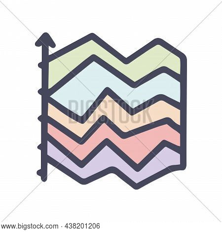 Streamgraph Color Vector Doodle Simple Icon Design