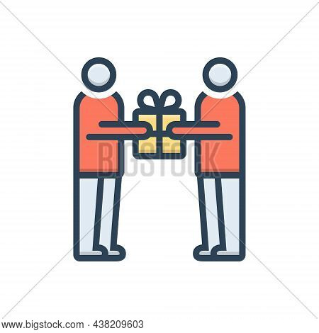 Color Illustration Icon For Proffer Offer Tender Present Extend Give Submit Volunteer Suggest Propos
