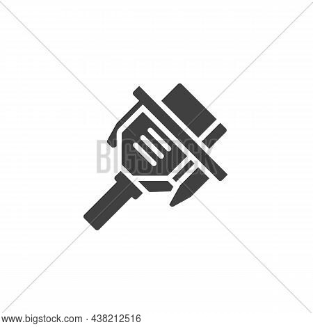 Vga Connector Vector Icon. Filled Flat Sign For Mobile Concept And Web Design. Vga Plug Glyph Icon. 