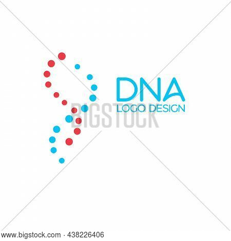 Dna Dot Logo Template. Genetics Vector Design. Science And Medicine Illustration. Stock Vector Illus