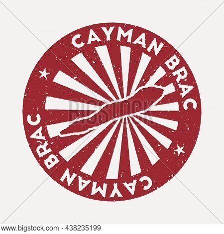 Cayman Brac Stamp. Travel Red Rubber Stamp With The Map Of Island, Vector Illustration. Can Be Used
