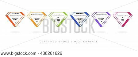 Certified Badge Logo Design Diamond Shape For Company Training Badge Certificates To Determine Based