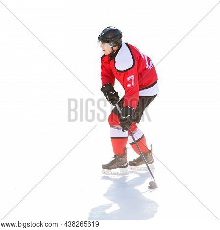 Professional Ice Hockey Player In Attack On The Rink