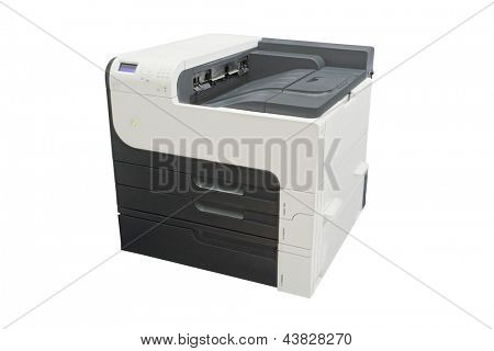 Office copying machine under thew white background