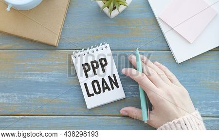 Ppp Loan Sign In Notepad With Pen And Magnifier