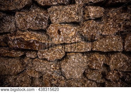 Bat Guano Covers Rock Wall Along Trail To Carlsbad Caverns