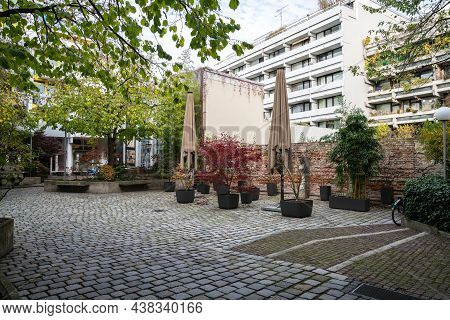 View Of Amalien Passage Near University And Odeonsplatz In Munich, Germany, Europe