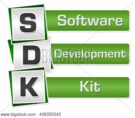 Sdk - Software Development Kit Text Written Over Green Grey Background.