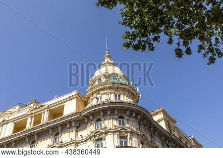 Rome, Italy - July 31, 2021: Facade Of Historic Luxury Hotel Excelsior In Rome, Italy.