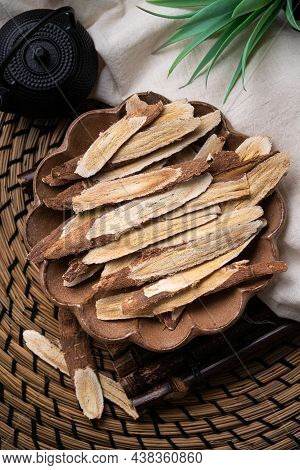 Chinese Herbal Medicine Astragalus Root.