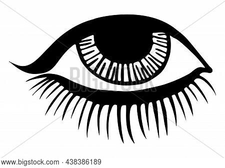Blackwork Tattoo Flash. Eye Of Providence. Masonic Symbol. All Seeing Eye Inside Triangle Pyramid. N